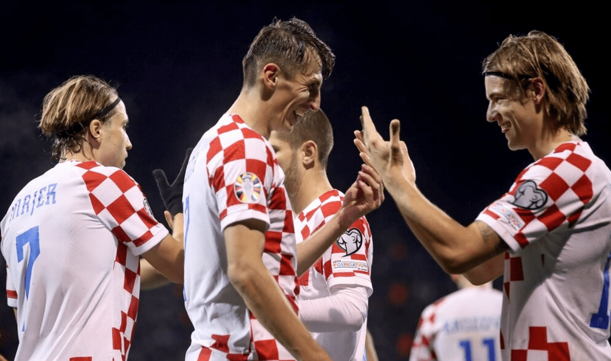 克罗地亚队凭借进球战胜葡萄牙，全力以赴
