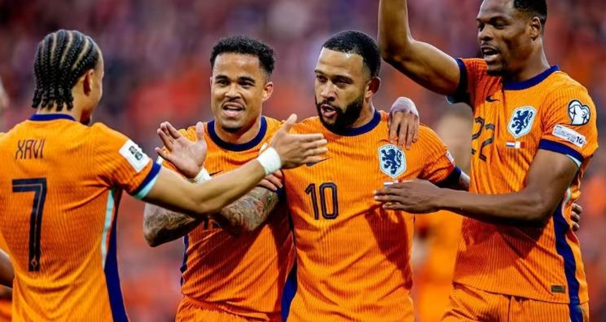 欧预赛：荷兰战胜挪威，小组排名第一